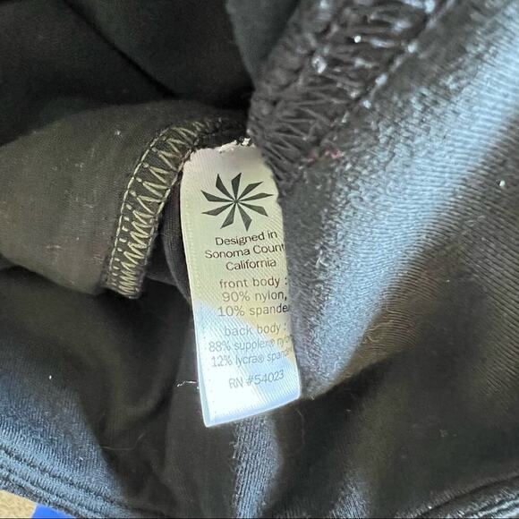 Athleta Highline Hybrid Ankle Tight Dark Green Black Leggings - Picture 11 of 12